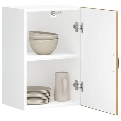 vidaXL - Keukenbovenkast - Lucca - bewerkt - hout - artisanaal - eikenkleur
