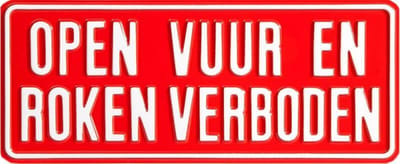 Open Vuur En Roken Verboden Bord