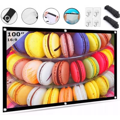 Vizual Projectiescherm - Zenwire - Projectiedoek - 100 inch, 218x122 cm - 16:9 - Beamer scherm - Opvouwbaar projectiedoek - Uitrekbaar - Projectiescherm beamer