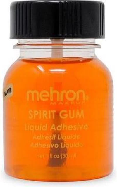 Mehron Spirit Gum (mat) voor het plakken van valse snorren, baarden, neuzen en kale koppen - 30 ml