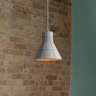 OSRAM DECOR Betonnen betonhanglamp, 200 mm, in donkergrijs, met metalen en betonnen behuizing, voor moderne binnenverlichting, flexibele armatuurkeuze dankzij de E27 fitting