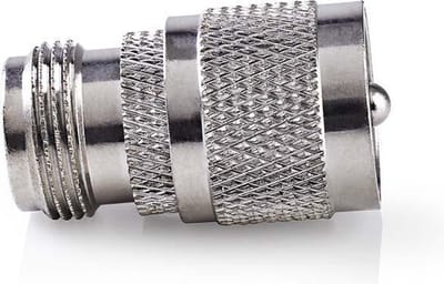 Nedis Satelliet- en Antenne-Adapter - PL259 Male - N-Female - Vernikkeld - 75 Ohm - Recht - Metaal - Zilver - 10 Stuks - Envelop