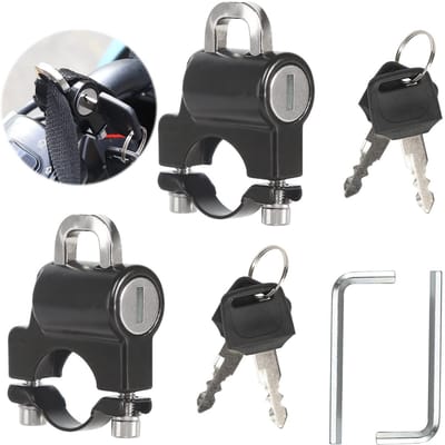 aladdien - Diefstalbeveiliging Motorhelm - Aluminiumlegering - Eenvoudig te installeren - Universele Helmvergrendeling - Veilig en betrouwbaar - Ges...