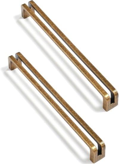 Antieke Messing Kastgrepen 160mm Gatenafstand - Vintage Keukenladen Handgrepen van Zinklegering - 6 Stuks Retro Deurgrepen voor Meubels