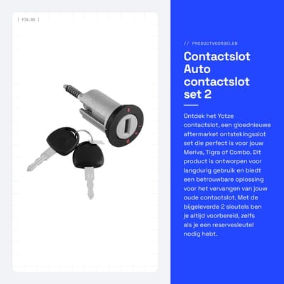 Dailygoods- Contactslot aftermarket met 2 sleutels - Ontstekingsslot - Geschikt voor MERIVA/TIGRA/COMBO - Duurzaam metaal - Gewicht 185 g - Langdurig gebruik