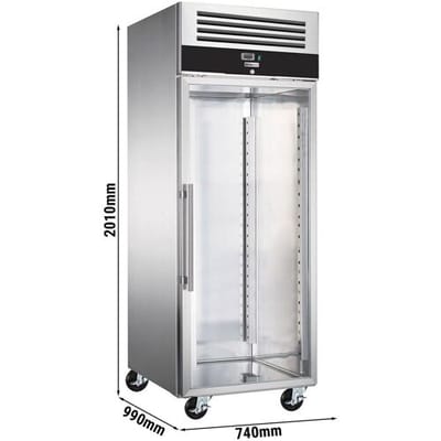 GGM Gastro Bäckerei-Tiefkühlschrank Edelstahl PREMIUM - EN 600x800 - 662 Liter - 1 Glastür Zilver
