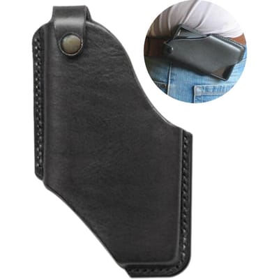 Retro PU Lederen Telefoonholster Professioneel Stijlvol Beschermend Mobiele Telefoon Riemtasje Holster black