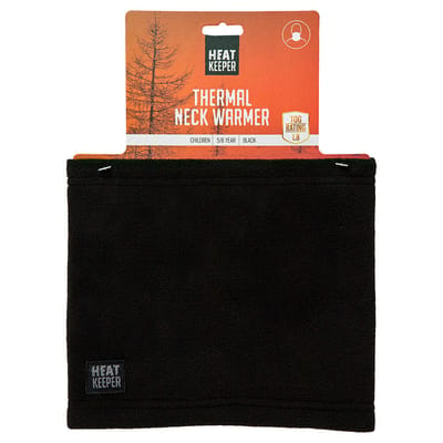 Heatkeeper fleece nekwarmer voor kinderen 5/8 jaar - Zwart - Thermo