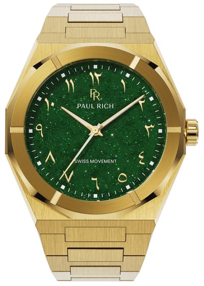 Paul Rich Star Dust II Emerald Dune Arabic Gold ARAB208 horloge