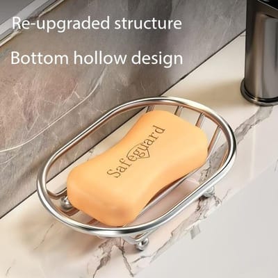 Creatieve Zeepbakjes, Ovalen Zeepbakje met Afvoer, Badkamer Zeep Houder, Verdikt Roestvrij Staal Materiaal, Duurzaam, Badkamer Accessoire