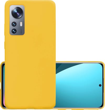 Hoesje - Geschikt voor Xiaomi 12X - Sterk & Shockproof - Hoes Cover - Siliconen Case - Geel
