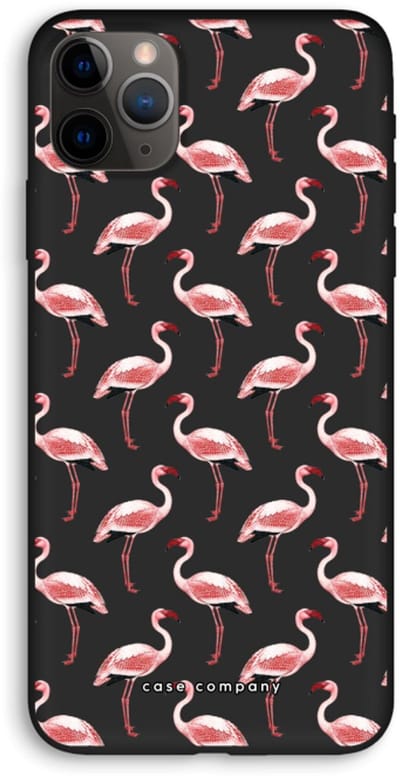 Case Company® - Hoesje geschikt voor iPhone 11 Pro Max hoesje - Flamingo - Biologisch Afbreekbaar Telefoonhoesje - Bescherming alle Kanten en Schermrand