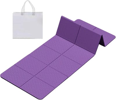 Draagbare Sportmat - Opvouwbare Fitnessmat - Buiten Sporten - Scheurbestendig Ontwerp - 6mm Dik - Paars