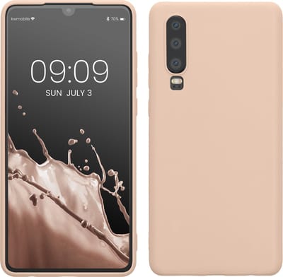 kwmobile telefoonhoesje geschikt voor Huawei P30 - Hoesje voor smartphone - Back cover in kokosmelk