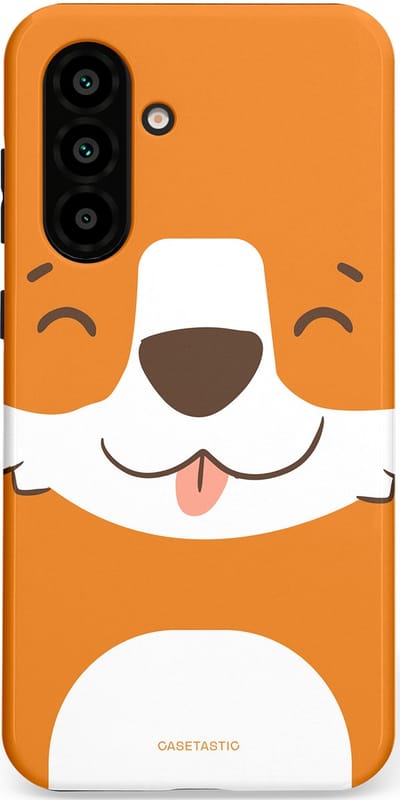 Casetastic hoesje geschikt voor Samsung Galaxy A36 / Samsung Galaxy A56 - Dubbellaagse bescherming - Knuffelkopjes vos - Fashion Case - Oranje Wit