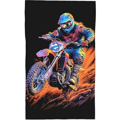 Motocross Dirt Bike Studios MX Rijder 35 Zachte Gezichtshanddoek Sneldrogend Zwembad Bad Katoenen Handdoeken Absorberend W95*H190(CM)