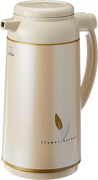 Zojirushi Isoleerkan met Glazen Binnen Fles - Drukknop - Beige - 1,3L