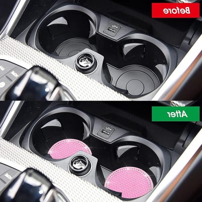 Bling Car Coaster met Rhinestone, Universele Siliconen Cup Holder Onderzetter voor Auto's, Antislip en Geschikt voor de Meeste Voertuigen