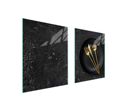 TMK ArtDeko - Beschermplaat - Geharde Glas - 85x52 cm - Veilig voor alle fornuizen