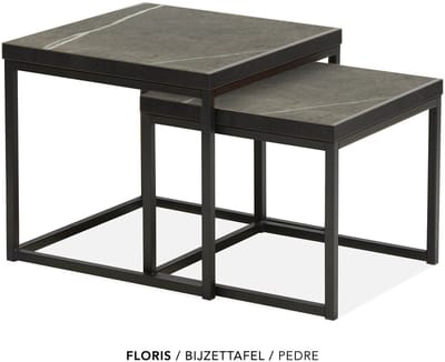 Maxfurn - Set vierkante salontafel | kleur: Pedra