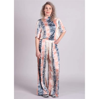 Studio Amaya Ella broek tie dye wide leg roze