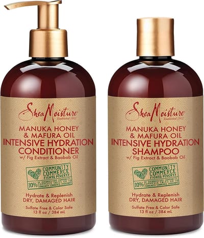 Shea Moisture Manuka Honey & Mafura Oil - Shampoo & Conditioner - Set of 2 x 384 ml