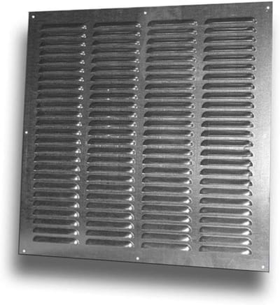 Weerbestendig Ventilatie Rooster Verzinkt Metaal 500x500 mm - Luchtdoorlaat