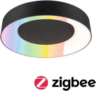 LED-plafondlamp Smart Home Zigbee 3.0 Casca IP44 RGBW+ 1750lm 230V 20W dimbaar Zwart mat