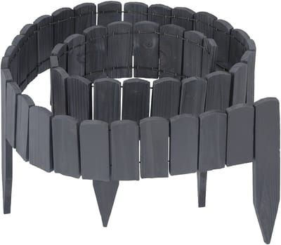 Borderrand - 200 cm - zichtbare hoogte 10 cm - flexibel - hout