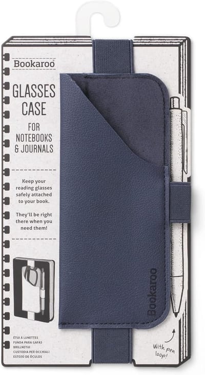Leesbril Etui voor Boeken - Marineblauw - Universele Brilclip voor Onderweg - Zacht Binnenbekleding - Elastische Bevestiging
