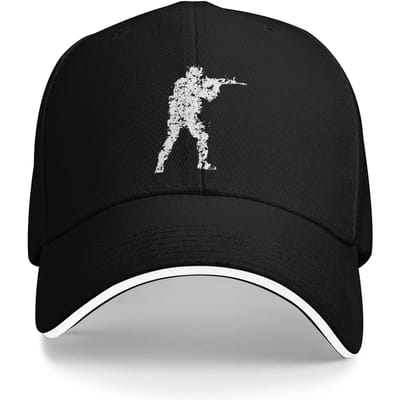 Heren Dames Counter-Strike Global Offensive Sandwich Petten Baseballpet Cs Go Trucker Werkpet Verstelbare Golfpetten Zomer One Size black