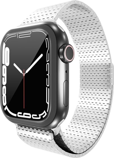 Strap-it Luxe Milanese band- Geschikt voor Apple Watch bandje - Series 1/2/3/4/5/6/7/8/9/10/11/SE/SE2/SE3 - Zilver - RVS staal/metalen bandje met magneet - Milanees iWatch bandje voor maat: 38 / 40 / 41 / 42mm