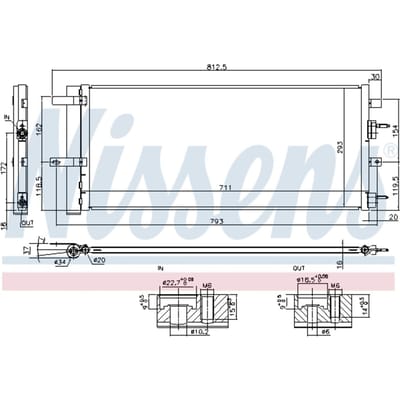 Condensator, airconditioning NISSENS 940626