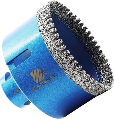 Diamanttegelboor - Gatenzaag Tegels - Gaten Boren - Vacuüm Gesoldeerd - 68 mm - Blauw