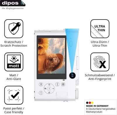 dipos – 4x Matte Beschermfolie geschikt voor Ahlirmoy DC218 | Krasbestendige & antireflecterende Screenprotector Ultra-Thin