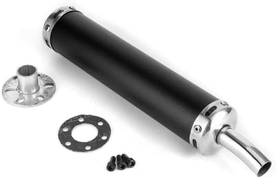 Muffler voor 2-takt motorfiets, 20mm/0.8 Inch, roestvrij staal, geluidsdemper, motoronderdelen, aftermarket upgrade