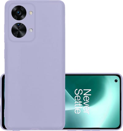 Hoesje - Geschikt voor OnePlus Nord 2T - Sterk & Shockproof - Hoes Cover - Siliconen Case - Lila