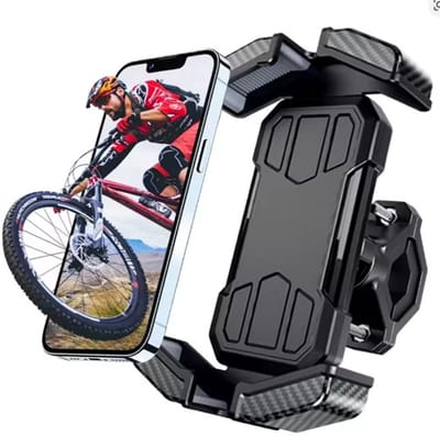 Telefoonhouder Fiets - GSM Houder Stuur - Schokbestendig & 360° Draaibaar - Universeel - Geschikt voor iPhone & Samsung Fietshouder