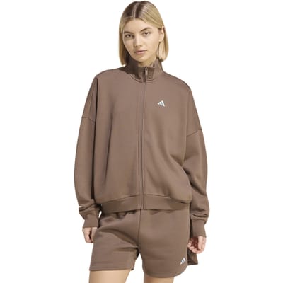Adidas 3 stripes Trainingspakken Dames - Bruin - Maat M (38-40) - Katoen Jersey
