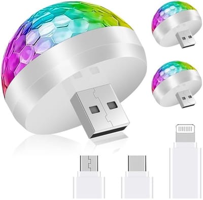 Dailygoody - USB-discolichten - Mini-discoballichten - Draagbaar en