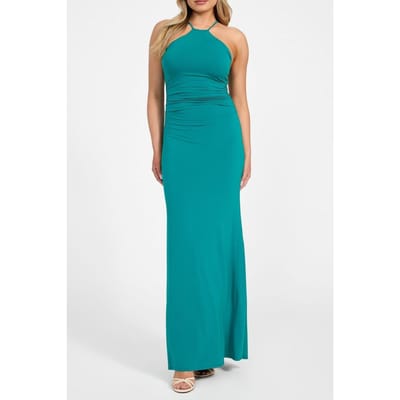 GUESS  Eco Desy 3d Flower Long Violet Teal Size: XL | Maxi Dresses Outlet | Dames | Paars