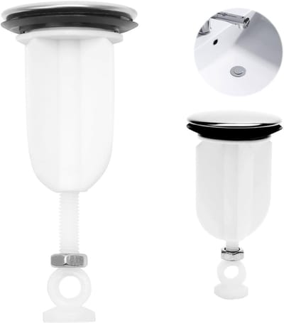 Wastafelstop 2 stuks - Afvoerplug - Waterdicht Maken - Geurremmend Ventiel - 40 mm - Wit