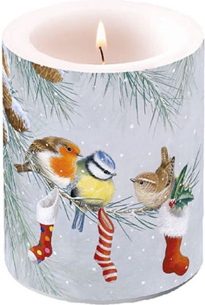Ambiente - Kaars - Big - Christmas Socks - 75 branduren - Winter - Kerst
