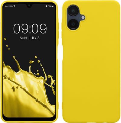 kwmobile telefoonhoesje geschikt voor Samsung Galaxy A06 - Hoesje voor smartphone - Back cover in stralend geel