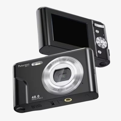 Retro camera - Digitale camera - Met scherm - 48MP zwart VHS look inclusief accessoires video & foto - Foto camera - Vintage camera - Digitale camera