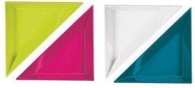 Zak! Designs aqua triangle snackset van 4 stuks
