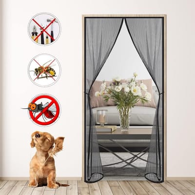 Horren voor deuren 75x185cm - Magnetische Vliegengordijn voor Balkon en Patio - Eenvoudige Montage