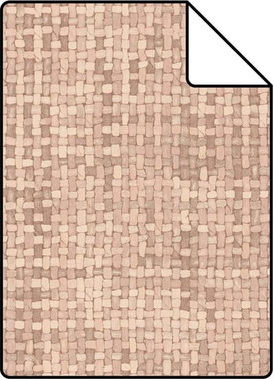 Proefstaal Origin Wallcoverings behang geweven linnenstructuur licht terracotta - 26.5 x 21 cm - 348053-S