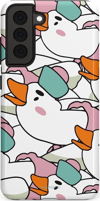 Casetastic Hoesje Geschikt voor Samsung S21 FE - Stijlvolle Beschermende Duo-layer Case - Gansmatroos
