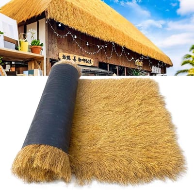Synthetisch rieten dakrol - Kunstmatige palmhoes - Outdoor decoratie - Waterdicht en brandwerend - 1x2m - Natuurlijk